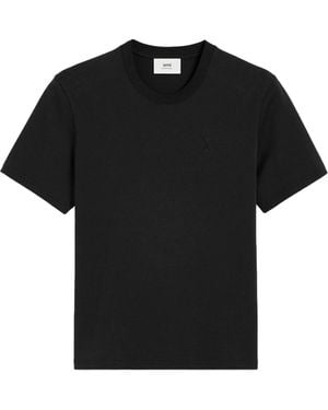 Ami Paris Classic Adc Embosse Tshirt - Black