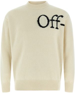 Off-White c/o Virgil Abloh 'Bookish Shared Knit' Jumper - White