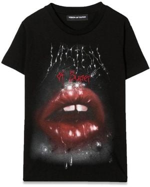 Vision Of Super Rock Mouth Print - Black