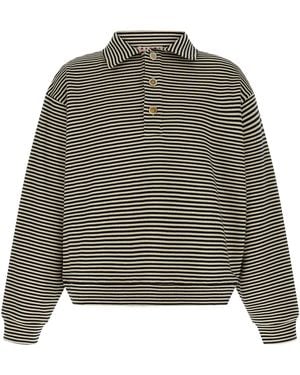 Marni Striped Polo Sweatshirt - Grau