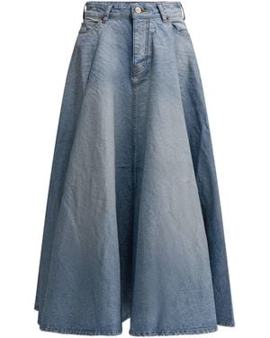 Balenciaga "Godet" Long Skirt - Blue