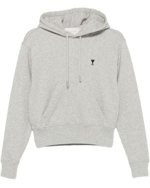 Ami Paris Ami De Coeur Cotton Hoodie - White