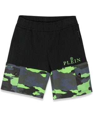 Philipp Plein Camou Bermuda Shorts - Green