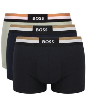 BOSS 3 Pack Boxer Con Logo - Black