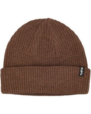 Kavu Ribbed Knit Beanie - Brown
