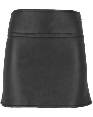Ermanno Scervino Gonna Short Leather Skirt - Black