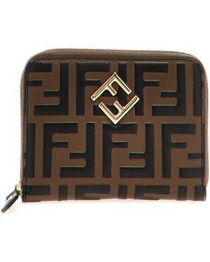 折りたたみ財布 FENDI FLOWER BOUQUET FF FABRIC MEDIUM TRI-FOLD WALLET Fendi Flower Bouquet Ff Fabric Medium Tri-Fold Wallet