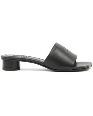 MM6 by Maison Martin Margiela Mules Met Numerieke Afbeeldingen - Zwart
