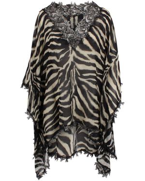 Ermanno Scervino Bedruckter kurzer Kaftan - Schwarz