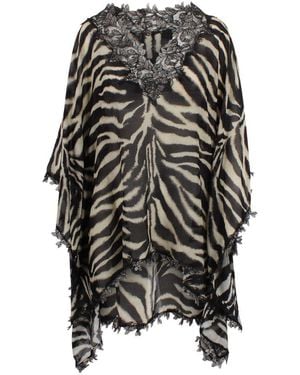 Ermanno Scervino Printed Short Kaftan - Black