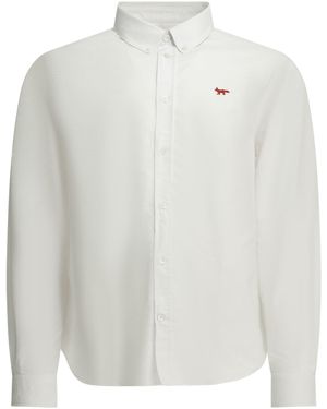 Maison Kitsuné "Profile Fox" Casual Shirt - White
