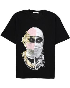 ih nom uh nit "Newspaper Mask" T-Shirt - Black