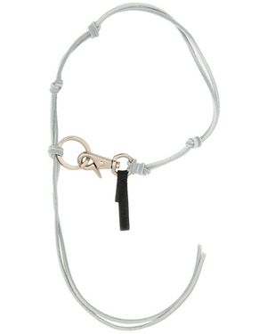 Our Legacy Leather Keychain - White