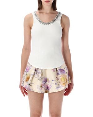 Zimmermann Crystal-Trim Tank Top - White
