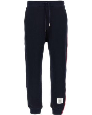 Thom Browne 'classic Loopback Stripe' joggers - Blauw