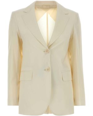 MM STUDIO Virgin Wool Blazer - White