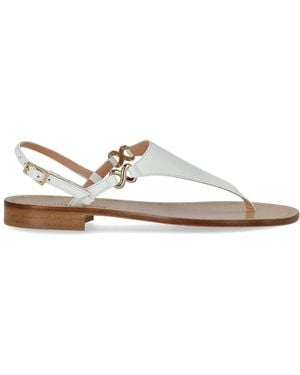 Paolo Ferrara Thong Sandal - White