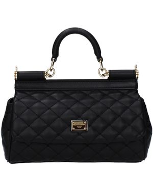 Dolce & Gabbana Handtassen Sicily Small Women Leather Black - Zwart