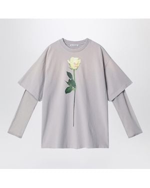 Acne Studios Light Layered Structure Tshirt - Grey