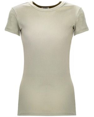 Filippa K Ribbed Crew Neck T-Shirt - Grey