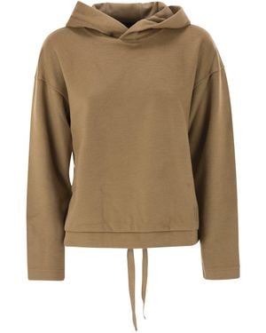 Weekend by Maxmara Oscuri Drap Jersey Sweatshirt - Natural