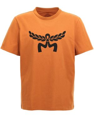 MCM Logo Druckt -Shirt - Orange