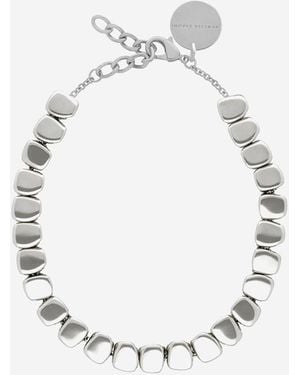 Vanessa Baroni Mini Organic Shaped Necklace - White