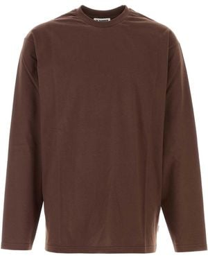 Jil Sander Solid T-Shirt - Brown