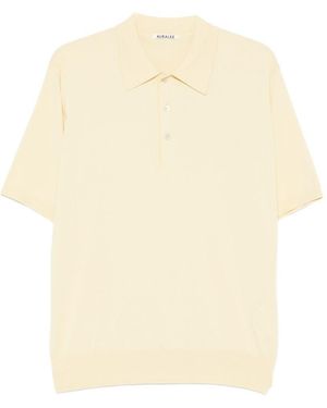 AURALEE Katoenen Poloshirt - Naturel