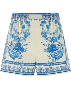 Versace 'Barocco' Shorts - Blue
