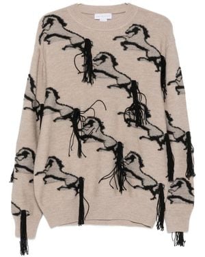 Stella McCartney Geborduurde Trui Van Paardenwol - Wit
