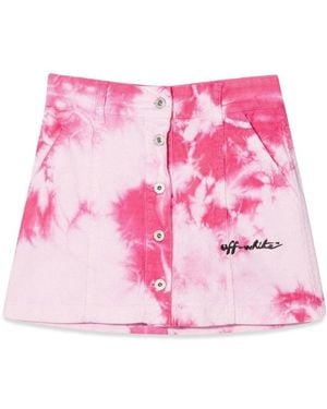 Off-White c/o Virgil Abloh Velvet Tie Dye Skirt - Pink