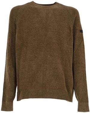 Rrd Samt-Rundstrick - Braun