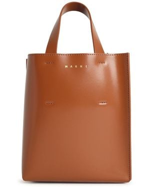 Marni 'Museo' Brown Lear Bag - Marrón