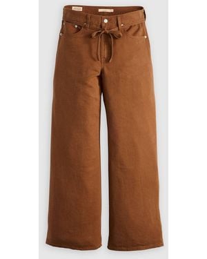 Levi's Xl Straight Sorrel Horse Linen Clothing - Brown