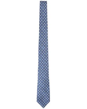 Kiton Zijden Stropdas - Blauw