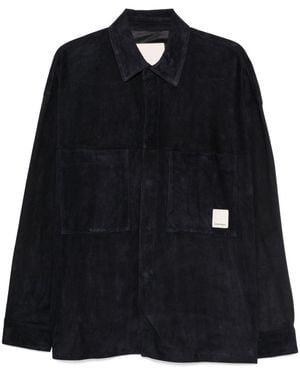Emporio Armani Lederen Shirt - Zwart
