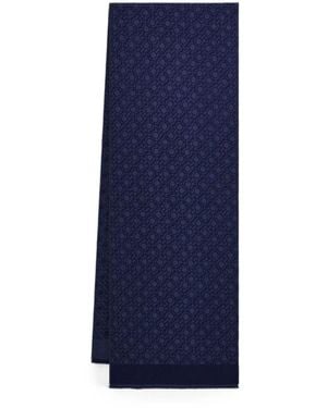 Ferragamo Gancini Wool Scarf - Blue