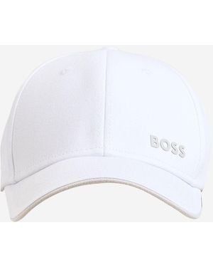 BOSS Baseballkappe aus Baumwolle mit Logo - Weiß
