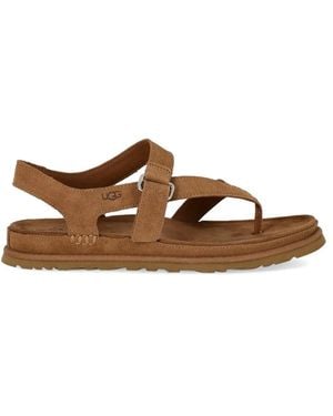 UGG Goldengaze Toe Post Chestnut Sandal - Brown