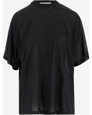 Carven Maglietta Di Seta Morbida - Nero