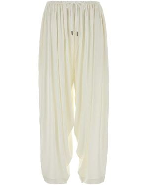 Co. Elasticated Waist Gathered Pant - White