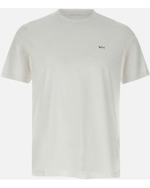 Paul & Shark Mercerisierte Baumwolle Weißes T-Shirt