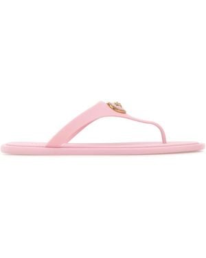 Versace Rubber Thong Slippers - Pink