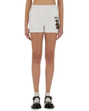 Moschino Graphic Shorts - White