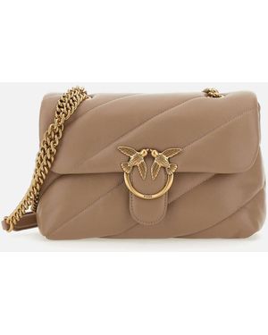 Pinko Love Classic Maxi Quilt Bag - Natural