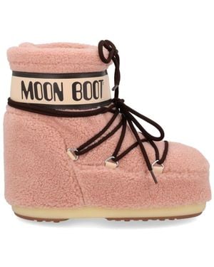 Moon Boot "Icon Low Fleece" Boot - Pink