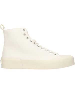Jil Sander Fabric High Top Trainers - Natural