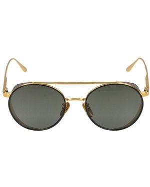 Linda Farrow Sonnenbrille LFL1549 Conor C1 Gelbgold/helles Gold/19/145 - Grün