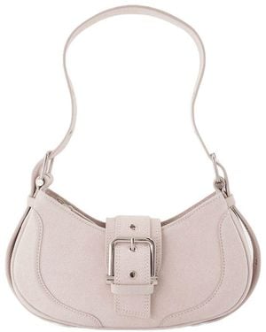 OSOI Sac à épaule Hobo Brocle en cuir rose